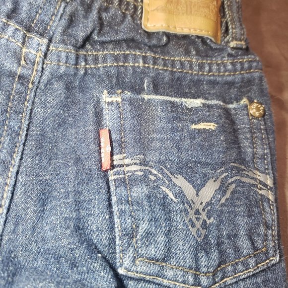 Levi's Blue Jeans Denim Slight Distressed Style Straight Leg 18 Month Size - Picture 7 of 11
